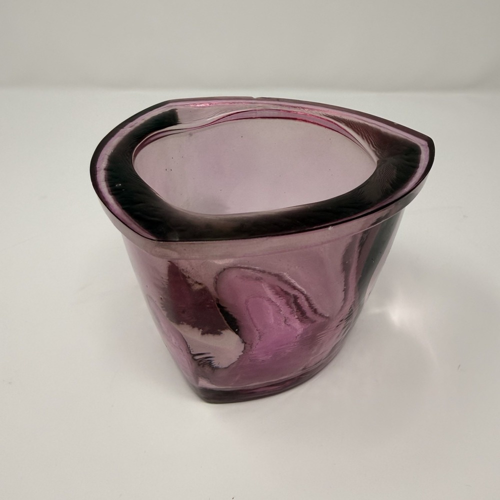 Vtg Vidrios San Miguel Spain Amethyst Recycled Decorative Glass 3.75" - Picture 2 of 13